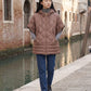 Quilted Cape Gilet with Hood and Gold Poppers