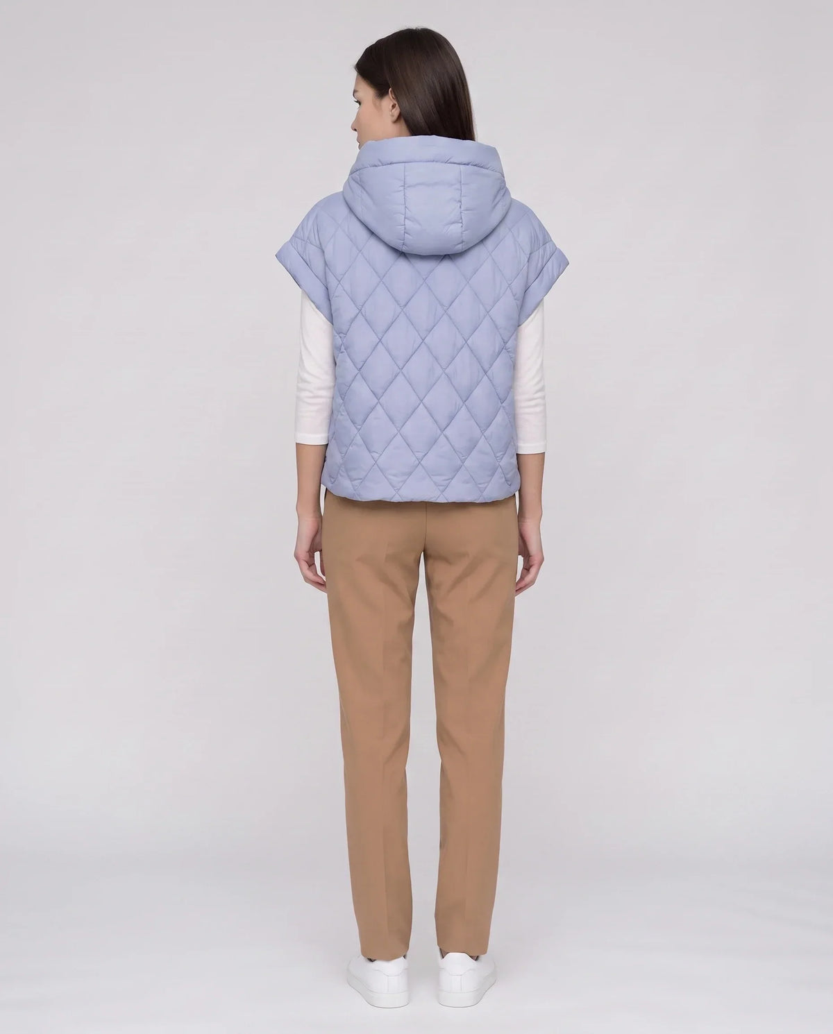 Short Quilted Hooded Puffer Gilet