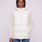 Thick Quilted Hooded Puffer Gilet with Zip