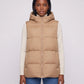 Thick Quilted Hooded Puffer Gilet with Zip