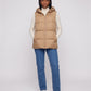 Thick Quilted Hooded Puffer Gilet with Zip