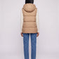 Thick Quilted Hooded Puffer Gilet with Zip