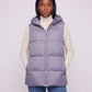 Thick Quilted Hooded Puffer Gilet with Zip