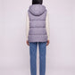 Thick Quilted Hooded Puffer Gilet with Zip