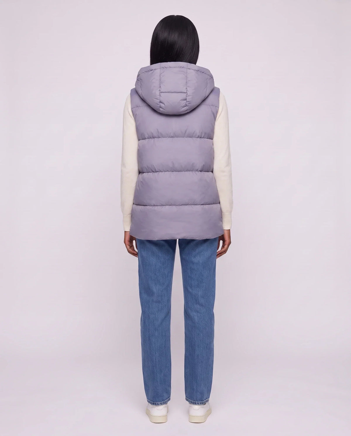 Thick Quilted Hooded Puffer Gilet with Zip