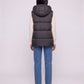 Thick Quilted Hooded Puffer Gilet with Zip