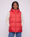 Thick Quilted Hooded Puffer Gilet with Zip