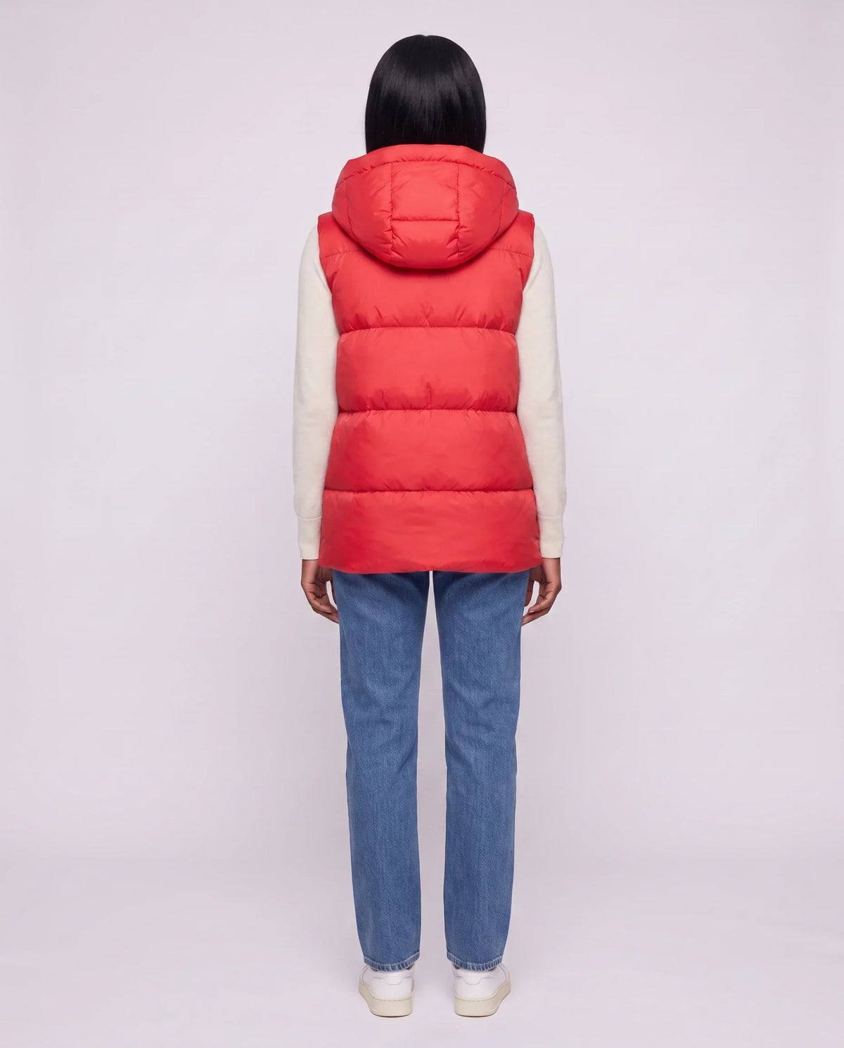 Thick Quilted Hooded Puffer Gilet with Zip