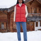 Thick Quilted Hooded Puffer Gilet with Zip