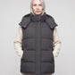 Oversized Puffer Gilet with Detachable Hood