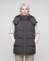 Oversized Puffer Gilet with Detachable Hood