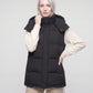 Oversized Puffer Gilet with Detachable Hood