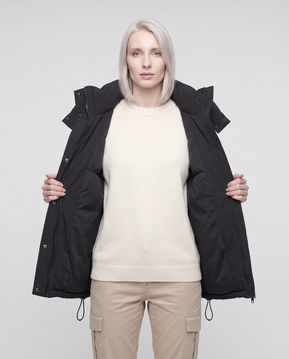 Oversized Puffer Gilet with Detachable Hood