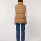 Oversized Quilted Puffer Gilet with High Funnel Collar