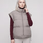 Short Quilted Puffer Gilet with Patch Pockets