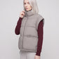 Short Quilted Puffer Gilet with Patch Pockets