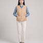 Sherpa-Lined Quilted Gilet with V-Neck