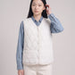 Sherpa-Lined Quilted Gilet with V-Neck