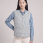 Sherpa-Lined Quilted Gilet with V-Neck
