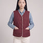 Sherpa-Lined Quilted Gilet with V-Neck