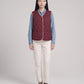 Sherpa-Lined Quilted Gilet with V-Neck