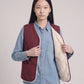 Sherpa-Lined Quilted Gilet with V-Neck