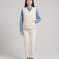 Sherpa-Lined Quilted Gilet with V-Neck