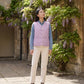 Sherpa-Lined Quilted Gilet with V-Neck