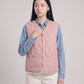 Sherpa-Lined Quilted Gilet with V-Neck
