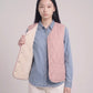 Sherpa-Lined Quilted Gilet with V-Neck