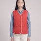 Sherpa-Lined Quilted Gilet with V-Neck