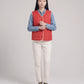 Sherpa-Lined Quilted Gilet with V-Neck