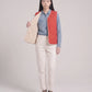Sherpa-Lined Quilted Gilet with V-Neck
