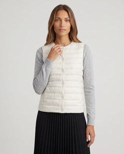 Lightweight Puffer Gilet with Convertible Collar