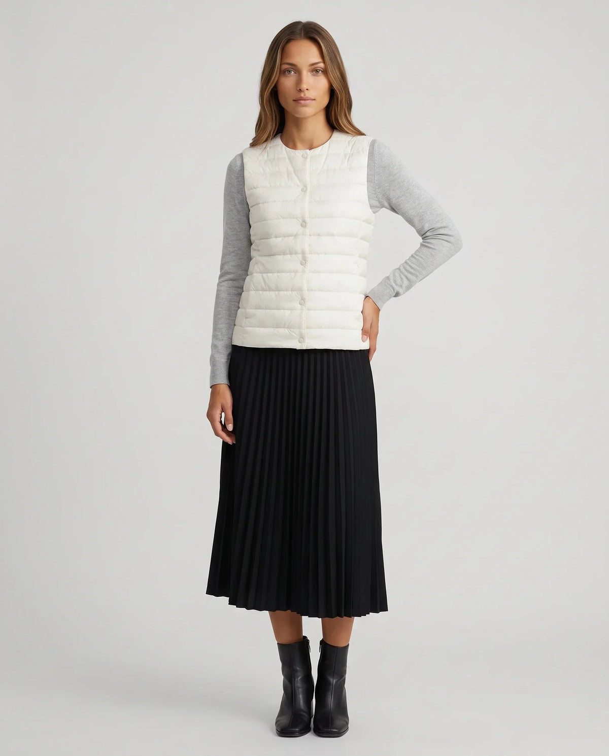 Lightweight Puffer Gilet with Convertible Collar