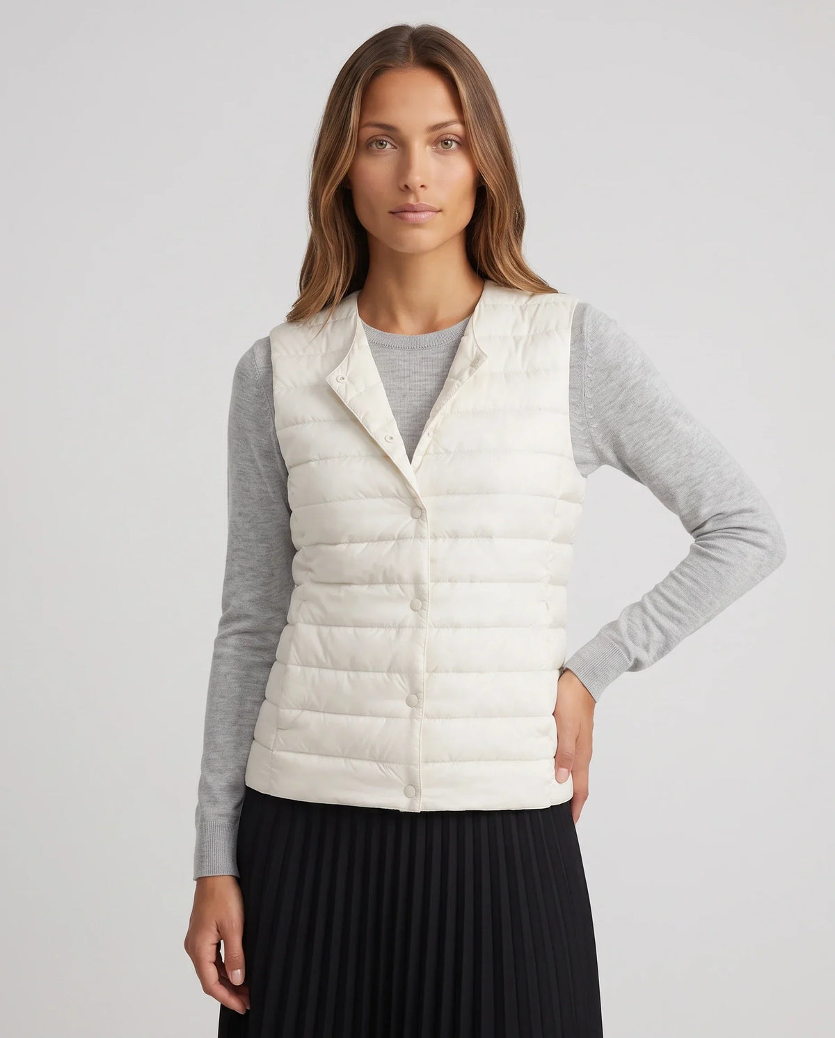 Lightweight Puffer Gilet with Convertible Collar