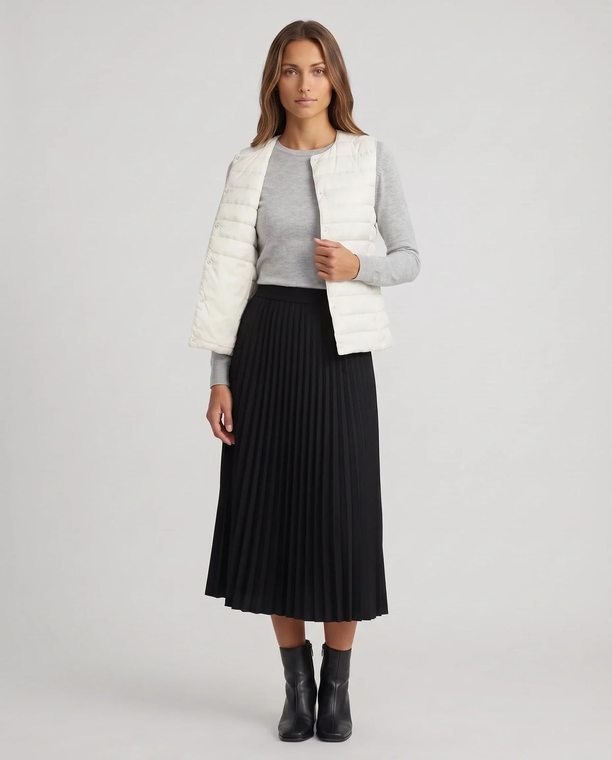 Lightweight Puffer Gilet with Convertible Collar