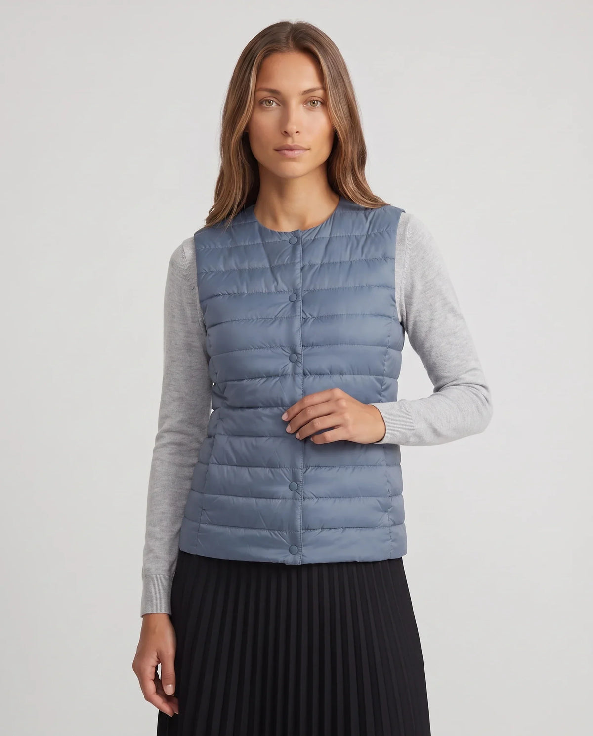 Lightweight Puffer Gilet with Convertible Collar
