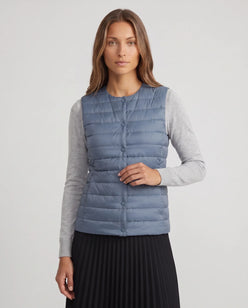 Lightweight Puffer Gilet with Convertible Collar