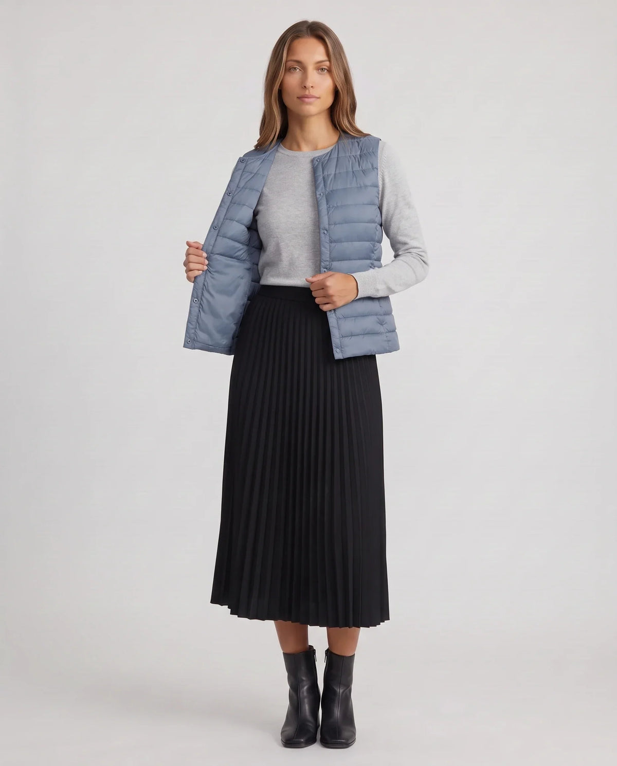 Lightweight Puffer Gilet with Convertible Collar