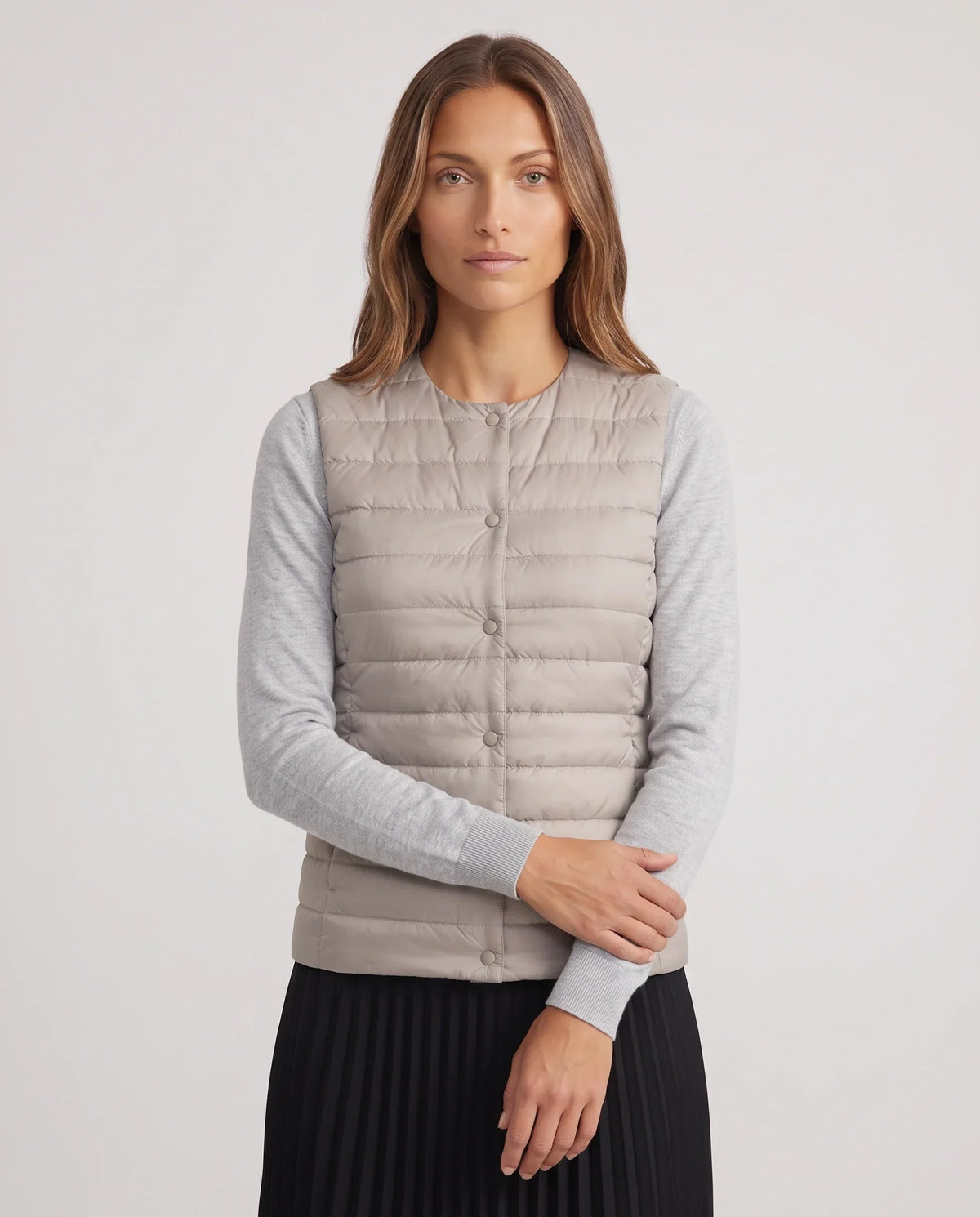 Lightweight Puffer Gilet with Convertible Collar