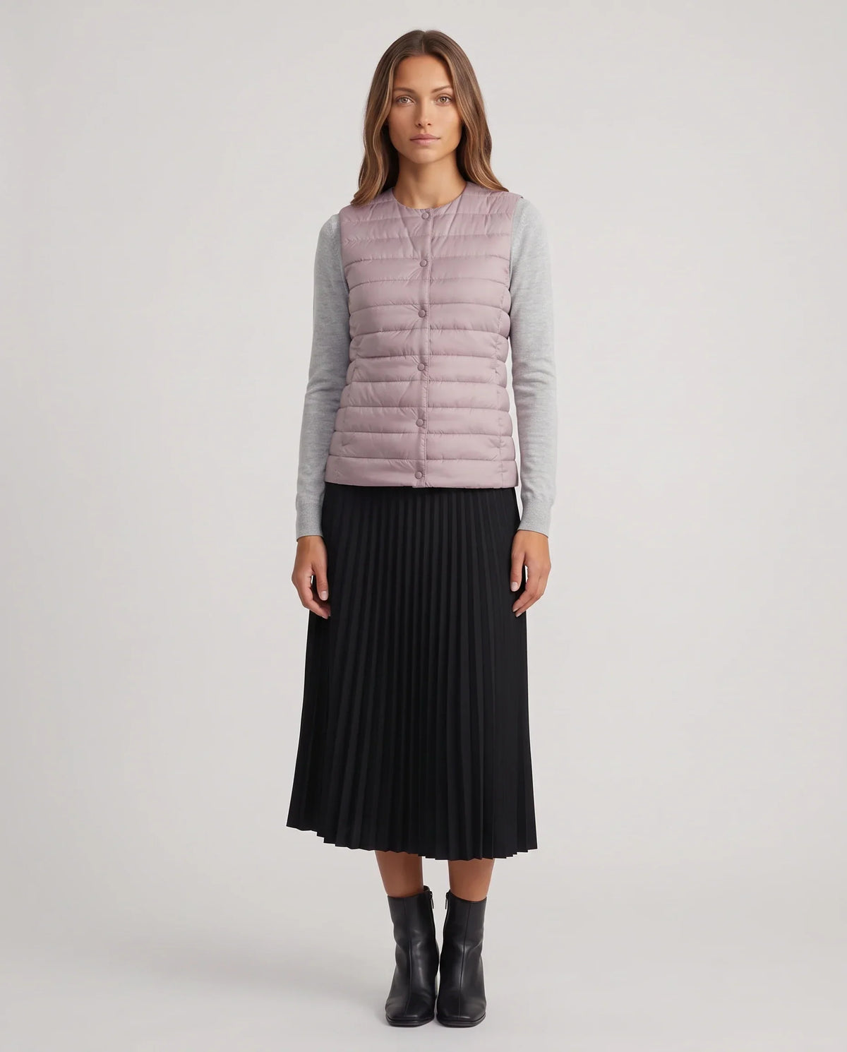 Lightweight Puffer Gilet with Convertible Collar