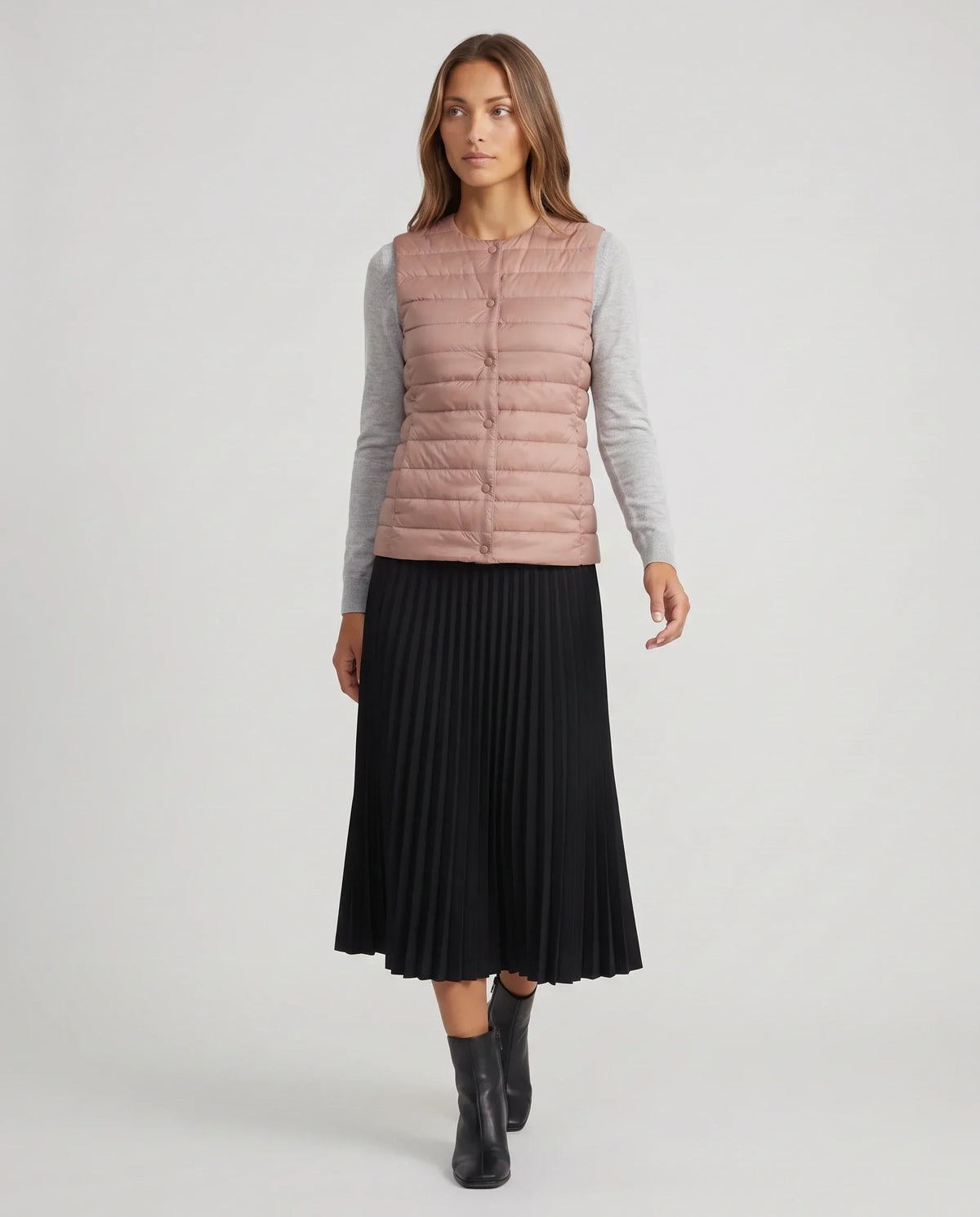 Lightweight Puffer Gilet with Convertible Collar