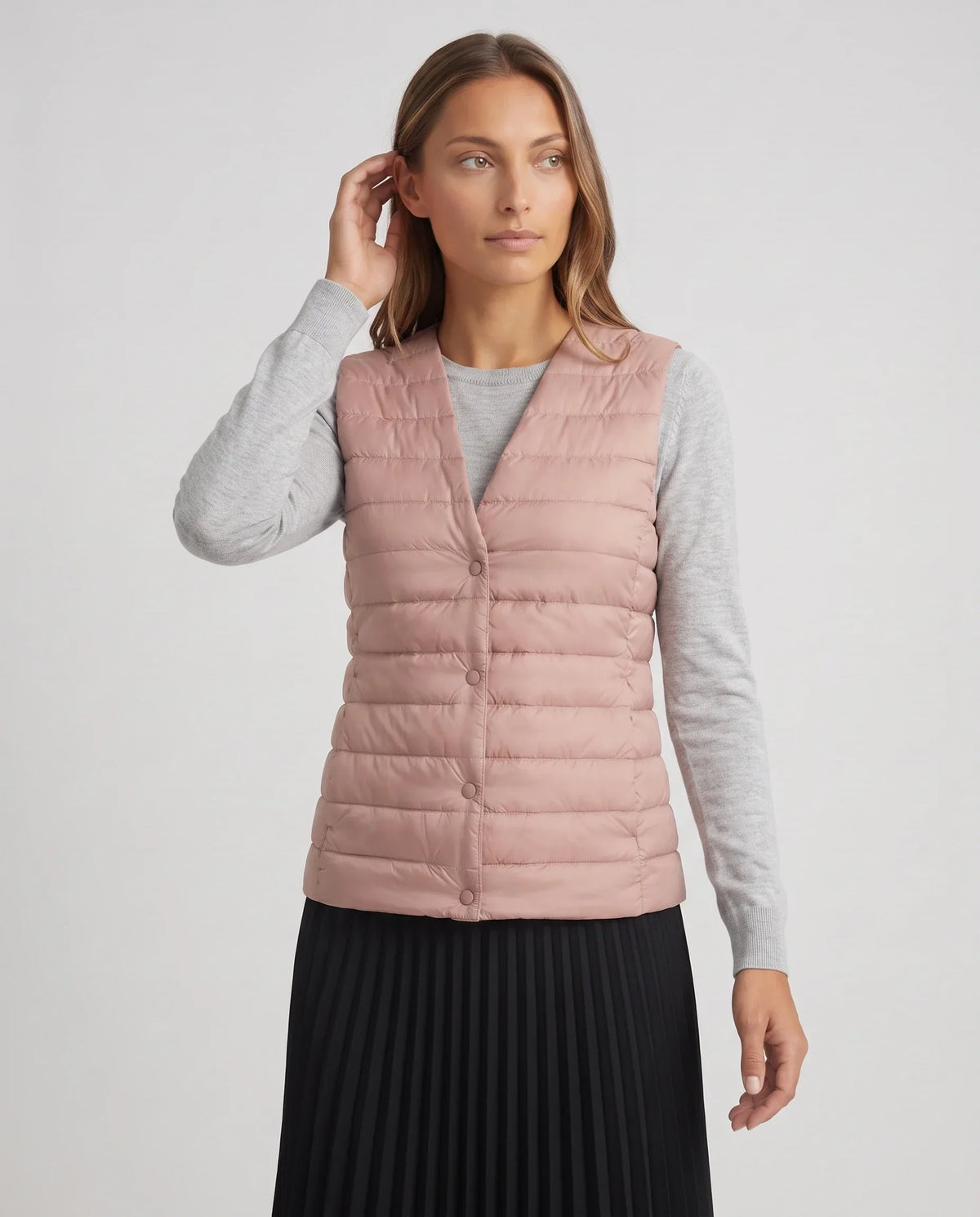 Lightweight Puffer Gilet with Convertible Collar