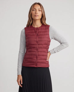 Lightweight Puffer Gilet with Convertible Collar
