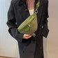 Belt Bag Corduroy with Faux Leather Trim and Removable Strap