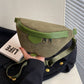 Belt Bag Corduroy with Faux Leather Trim and Removable Strap