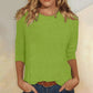 Smooth Solid Knit Crew Neck Top