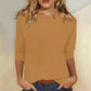 Smooth Solid Knit Crew Neck Top