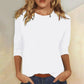Smooth Solid Knit Crew Neck Top